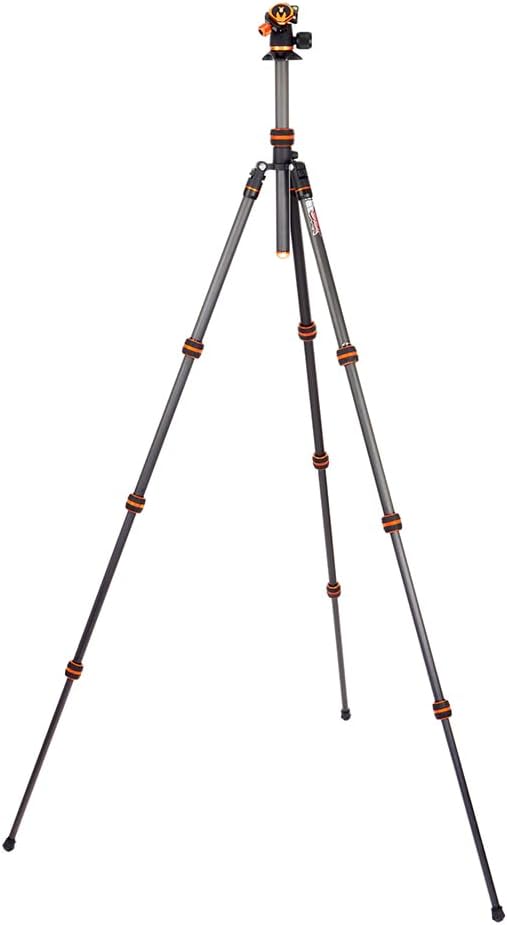 3 Legged Thing Punks Billy 2.0 Carbon Fibre Travel-Friendly Tripod - Compact & Adjustable Camera Tripod with Three Detachable Legs - Copper/Black (BILLYBLACK2.0)