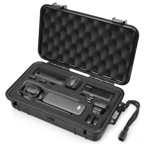 SYMIK Case for DJI Osmo Pocket 3 / Xtra Muse, Waterproof Shockproof Hard Carrying Case for Xtra Muse/Pocket 3 Accessories, Portable with Wrist Strap, Perfect for Travel Vlogging
