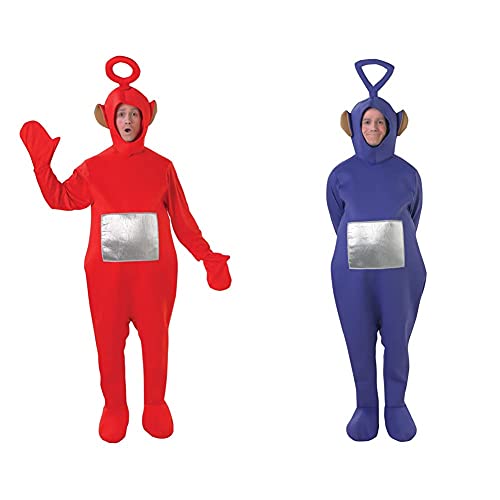 Rubies Disfraz de teletubbie Po oficial de Rubie’s, para adultos, estándar + Disfraz de adulto oficial de Tinky Winky Teletubbies de Rubie’s, tamaño estándar
