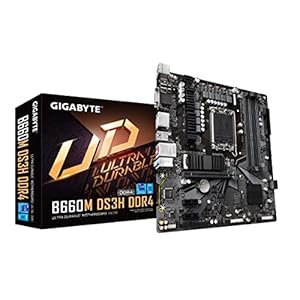 GIGABYTE B660M DS3H DDR4 (B660/ Intel/LGA 1700/ Micro-ATX/ DDR4/ Dual M.2/ PCIe 4.0/ USB 3.2 Gen2 Type-C/ 2.5GbE LAN/Motherboard)