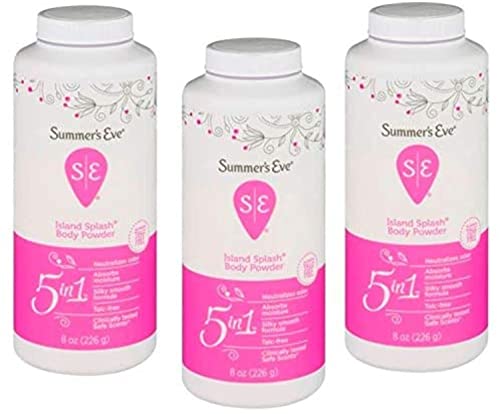 Summers Eve Island Splash Body Powder, 8 Oz, Pack of 3