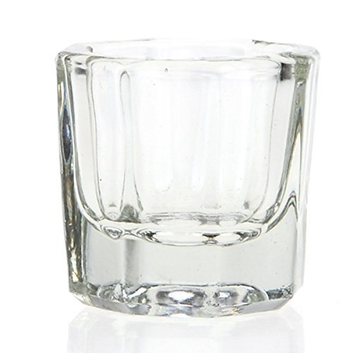 5 pcs Nail Art Acrylic Liquid Powder Dappen Dish Glass Crystal Cup miniatura 2