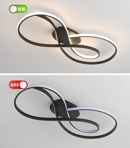 Éclairage de salon sans éblouissement avec le plafonnier LED arc variable télécommandé