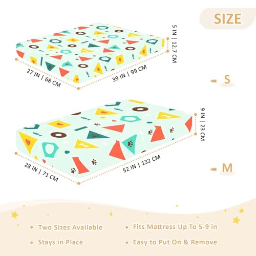 Drap de lit bébé en coton premium Symmetrical, textile sain et hypoallergénique - 5