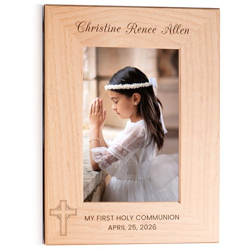 Lifetime Creations First Communion Frame for Girls or Boys: Personalized First Holy Communion Frame First Communion Gifts 1st Communion Picture Frame Primera Comunion (Holds 4x6 Inch Portrait Photo)