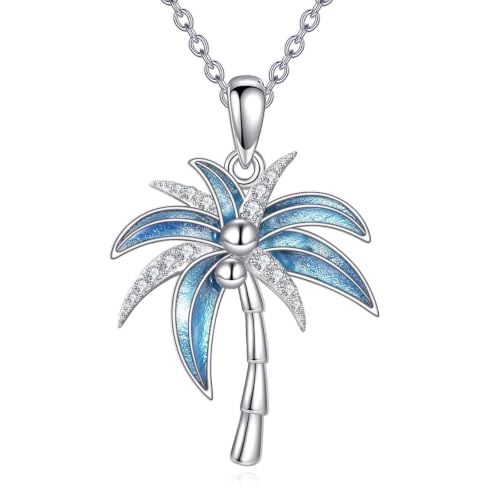 Bijoux charme bleu raffinés : collier en cocotier au design élégant