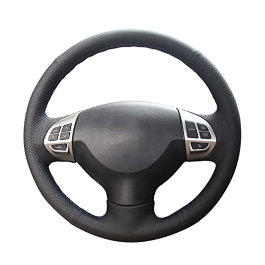 WKSDDP Rattskydd i svart läder, för Mitsubishi Lancer X 10 2007-2015 Outlander 2006-2013 ASX 2010-2013 Colt