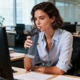 pluseight Water Bottle with Straw Lid, 750ml (24oz) Vacuum Insulated Water Bottles, Stainless Steel Water Bottle Wide Mouth for Sports, Gym or Office, BPA-Free Keep Cold 24H Hot 12H (Blue) - Image 3