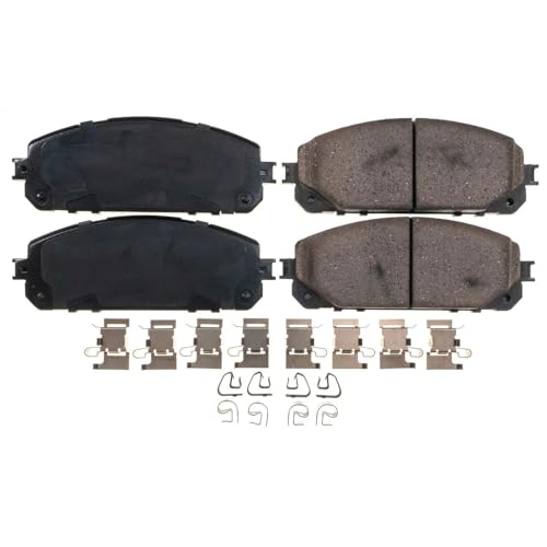 Image of PowerStop Front Brake Pads for Jeep Cherokee 2014-15 - Z17 Ceramic Brake Pads with Installation Hardware, 17-1709