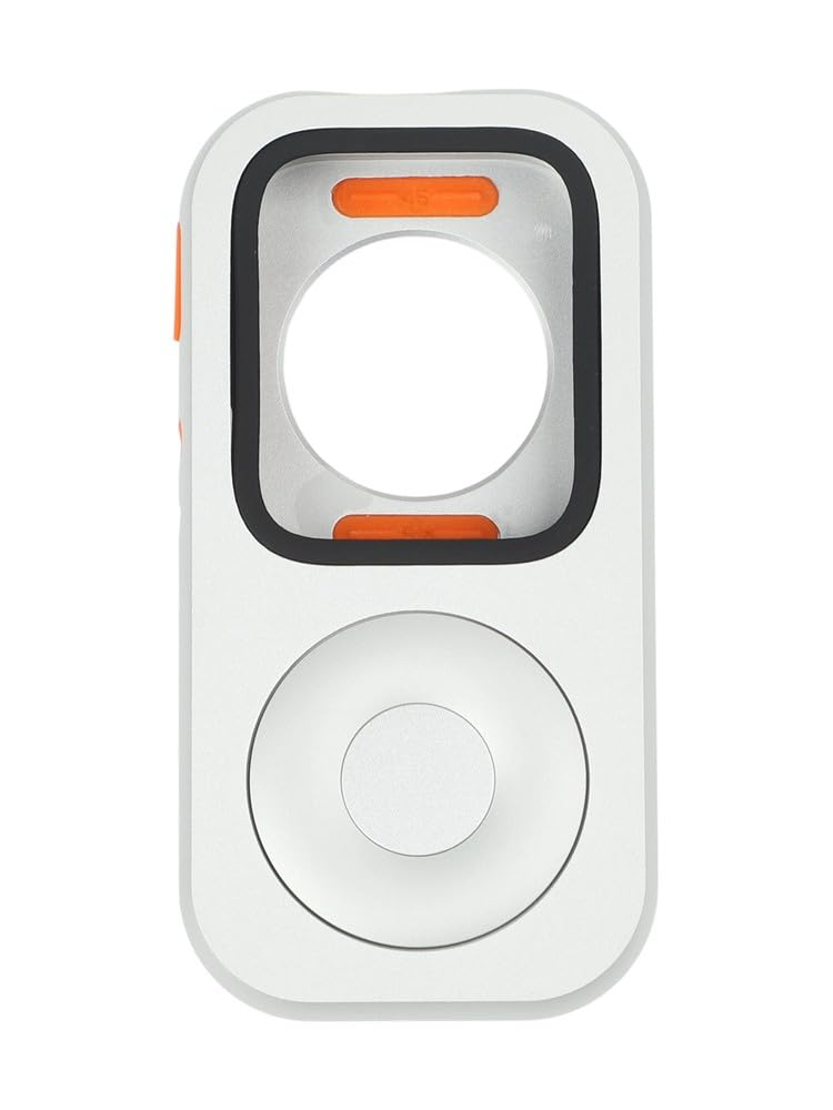 Whychstore Aluminiumlegierungsgehäuse für, Retro Pod Design mit Klickrad, Schutzhülle für 7/8/9/10 44 mm 45 mm Silber