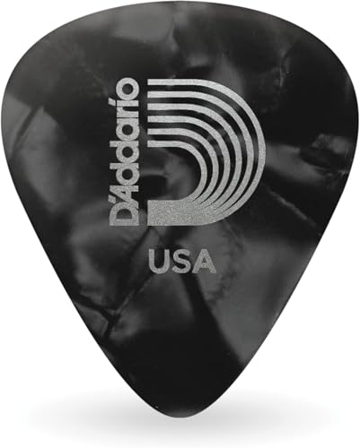 D'Addario �_�_���I �s�b�N Celluloid Black Pearl 1.00mm �X�^���_�[�h�^ 1CBKP6-10 10������ �y�������K�i�z