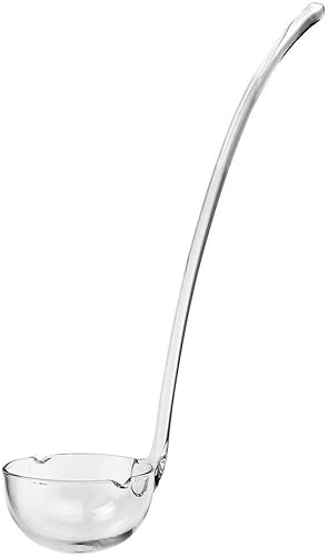 Miniatura 8 de Badash Cucharón de cristal pequeño de 6 pulgadas, cristal soplado sin plomo de calidad artesanal Heritage, elegante utensilio transparente