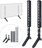Louty Universal TV Stand Table Top for Most 32”-65”LCD Flat Screen TV, Desktop and Wall-Mounted, Applied to 3 Types of TV, Adjustable Height/Tilt