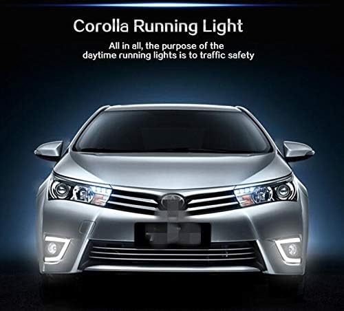Lightguiding Daytime Running Light, Retrofit Car Fog lamp LED White light color DRL kit Replacement For Toyota Corolla Altis 2014-2015