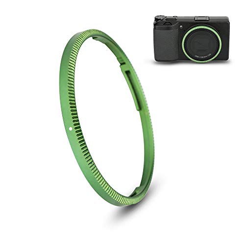 JJC Metal Lens Decoration Ring Cap for Ricoh GR III GR III HDF GR3 GR3 HDF Accessories Replace Ricoh GN-1 Ring Cap -Green