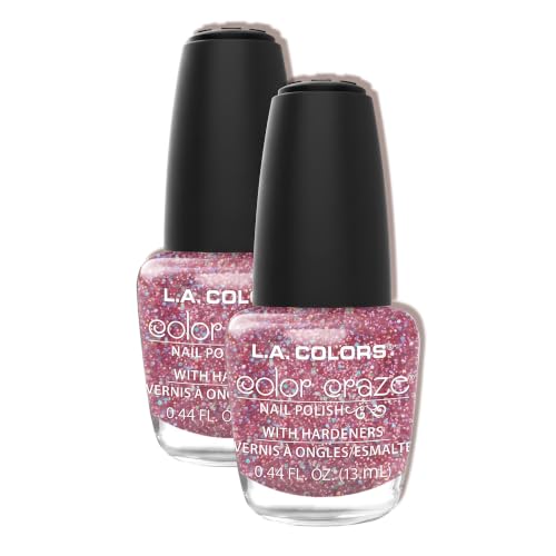 L.A. COLORS Color Craze Nail Polish, Cocktail CNP542 (Pack of 2)