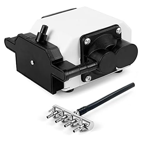 PONDFORSE Air Pump for Aquariums and Hydroponic Systems with Air Flow Control Lever Valve, Adjustable Airflow Fish Tank 475GPH Air Pump 20W 30L/min (475GPH, 20W) Cover