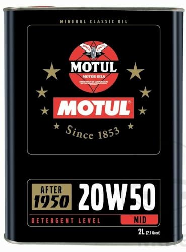 Motul Classic Oil 20W50 After 1950 - Aceite de motor clásico, 2 litros