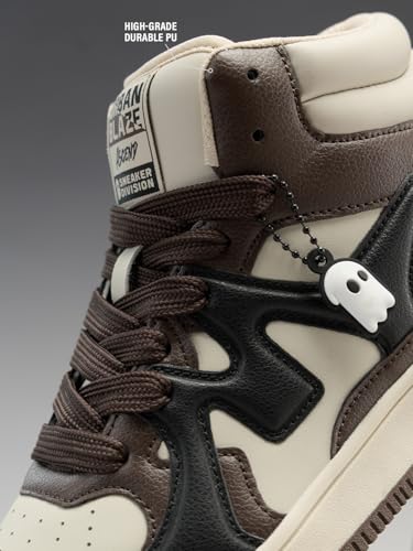 Image of The Souled Store UBZ Ascend: Men and Boys High Top Sneakers | Colourblocked Trainer with Durable PU, Padded Collar & Superior Grip Outsole