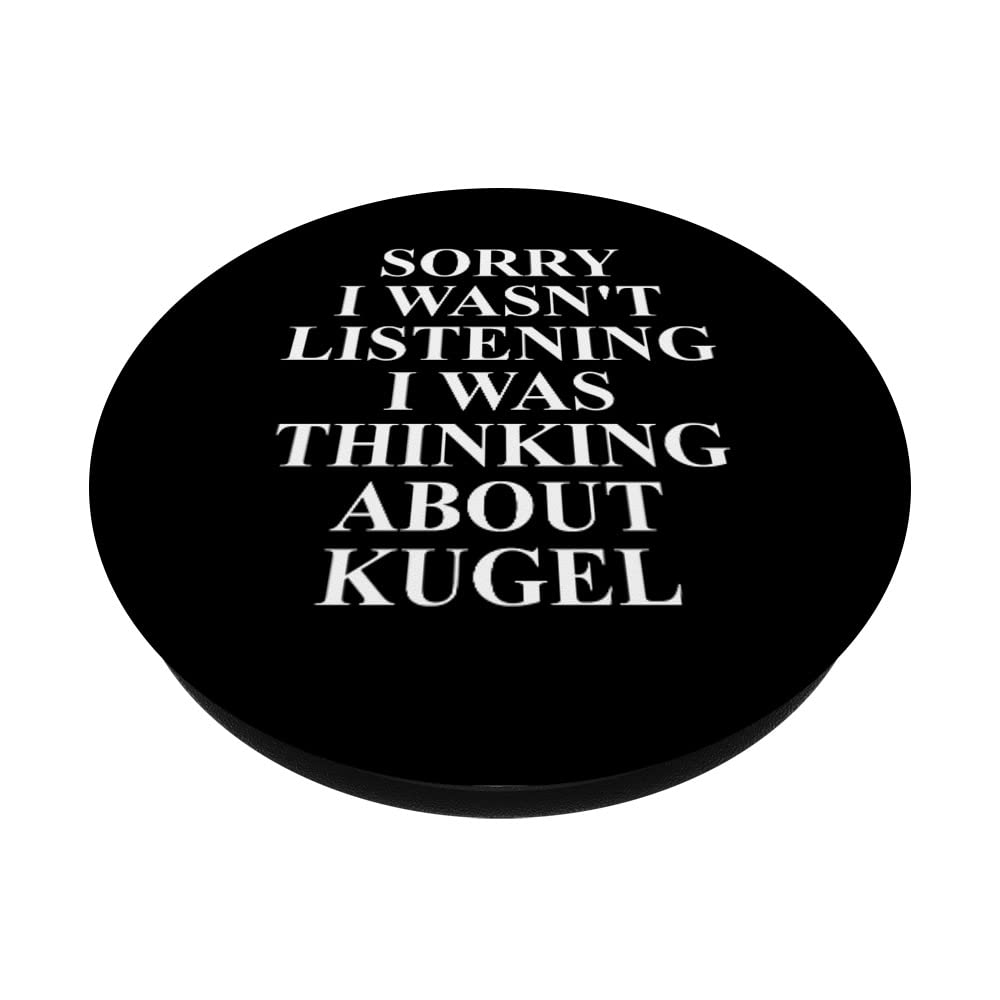 Kugel Apparel - Funny Amazing Kugel Lover Design PopSockets Swappable PopGrip, Black - Image 2