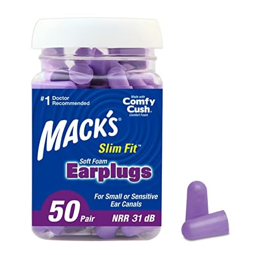 Mack's Slim Fit Soft Foam Earplugs, 50 Pair - Small Ear Plugs for Sleeping, Snoring, Traveling, Concerts, Shooting Sports & Power Tools