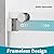 Bathlink Glass Shower Door, 59-60" W x 78" H Frameless Double Sliding Shower Door, 5/16" (8mm) Thick Clear Tempered Glass Door, Brushed Nickel
