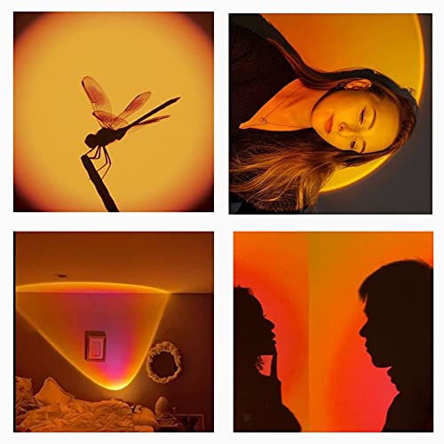 Sunset Projection Led Light, 180 Degree Rotation Projection Lamp, Usb Charging, Warm Romantic Romantic Sunset Lamp For Self-Media Light, Christmas Decorations (Sunset Red) #TOP5