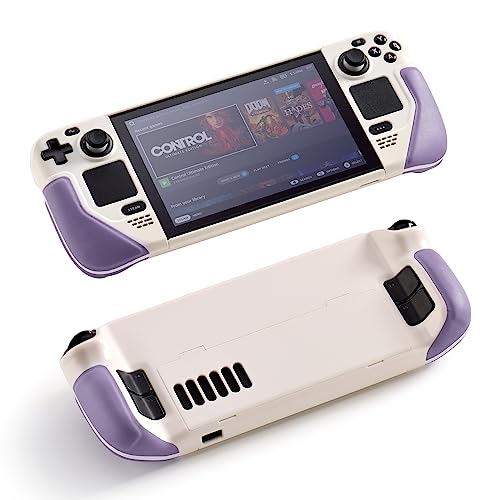 UYIYE - UYIYE Kickstand Case for Steam Deck - Protective and Reliable Accessory with Stand Function Beige/Purple