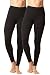90 Degree By Reflex High Waist Cotton Power Flex Leggings - Tummy Control - Black 2 Pack - Large