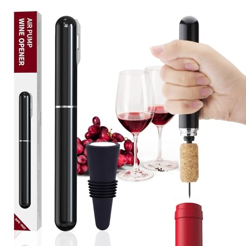 Fbbules Set De Accesorios Para Vino, Sacacorchos De Aire A Presión, Tapón Reutilizable Para Botellas, Tapón De Silicona, Ideal Para Los Amantes Del Vino