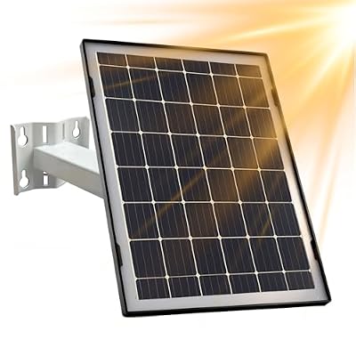 5W Solar Panel for Security Camera, 5V USB Solar Charger with Type-C Port, IP66 Waterproof, 360° Adjustable Bracket & 6.5ft Cable for Outdoor Rechargeable Battery Camera