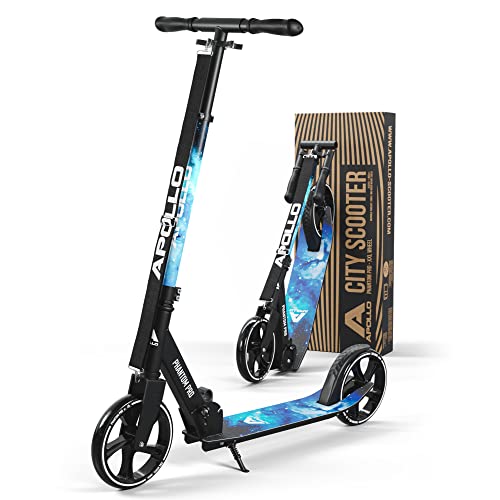 Apollo Phantom Pro Patinete Urbano – Ruedas XXL 200mm, Plegable y Regulable en Altura, Patinete Adulto no eléctrico y niños Desde 6 años, hasta 100 kg, City Scooter