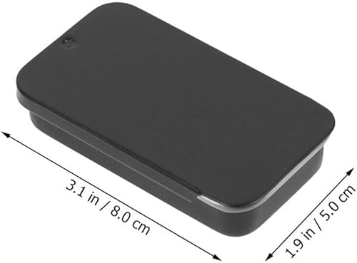 Miniatura 6 de UPKOCH Caja de almacenamiento de caramelo con tapa deslizante de metal, organizadores de placas de hojalata, contenedores de píldoras pequeños, caja