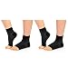 HealthyNees 2 Pairs Combo Foot Ankle Compression Reduce Plantar Fasciitis Heel Arch Pain Sock Sleeve (S/M)
