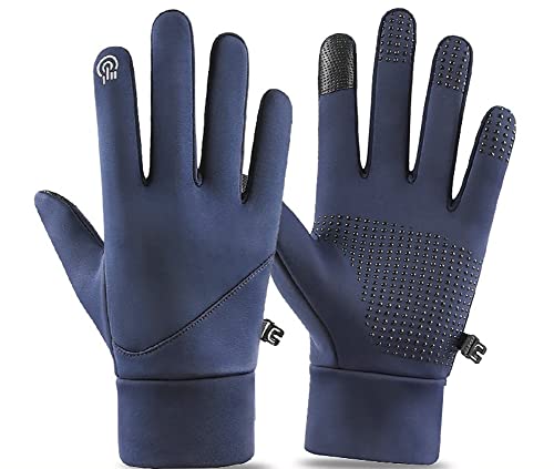 LINGXIYA Guantes de ciclismo premium, guantes de bicicleta de montaña de dedo completo, guantes de pantalla táctil impermeables a prueba de viento, guantes de moto de escalada para hombres y mujeres