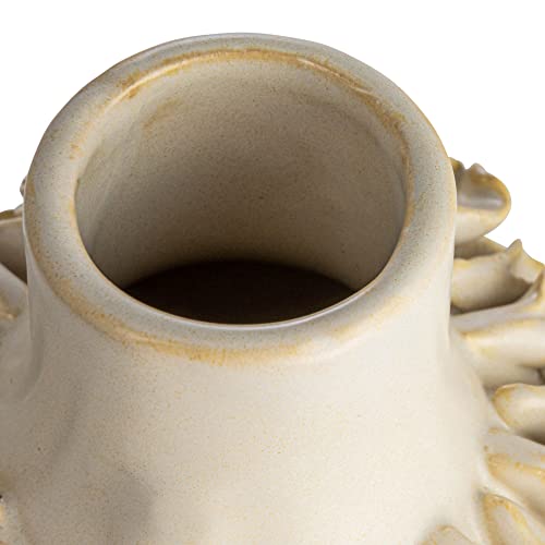 Bloomingville Handmade Stoneware Formed, Ivory Vase #TOP5