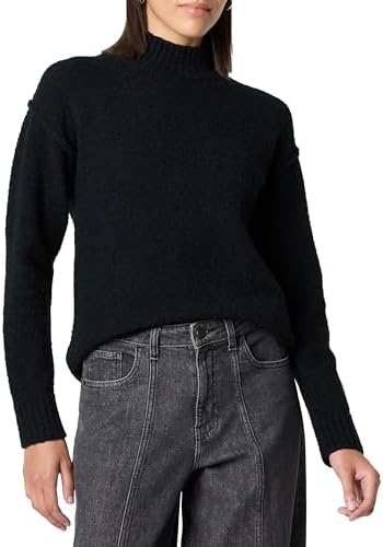 The Drop Womens Carolina Drop Shoulder Mock Neck Pullover with Ex...