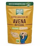 NaturGreen - Copos De Avena Gruesos, Avena Sin Gluten Bio, Integral, Ideal para Desayuno, 100% Ecológico - 1Kg, Pack 6 unidades