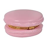 Two's Company Rose Macaron 2.25 Inch Ceramic Limoge Style Trinket Box