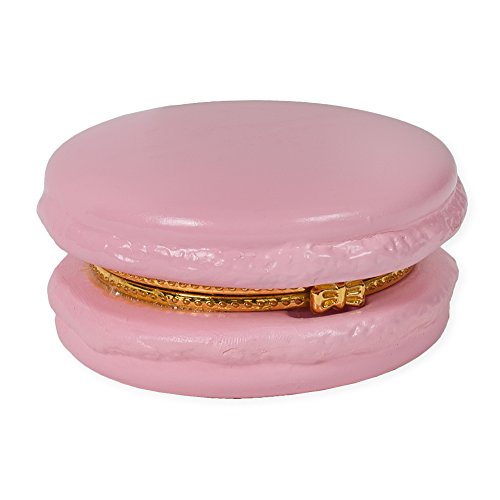 Two's Company Rose Macaron 2.25 Inch Ceramic Limoge Style Trinket Box