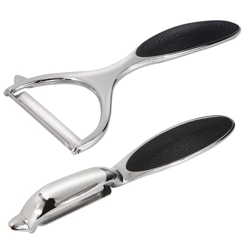 2 Pezzi Pelapatate, Pela, Sbucciatore, con lama affilata in acciaio inox e manico antiscivolo, cucina, accessori da picnic, per frutta e verdura
