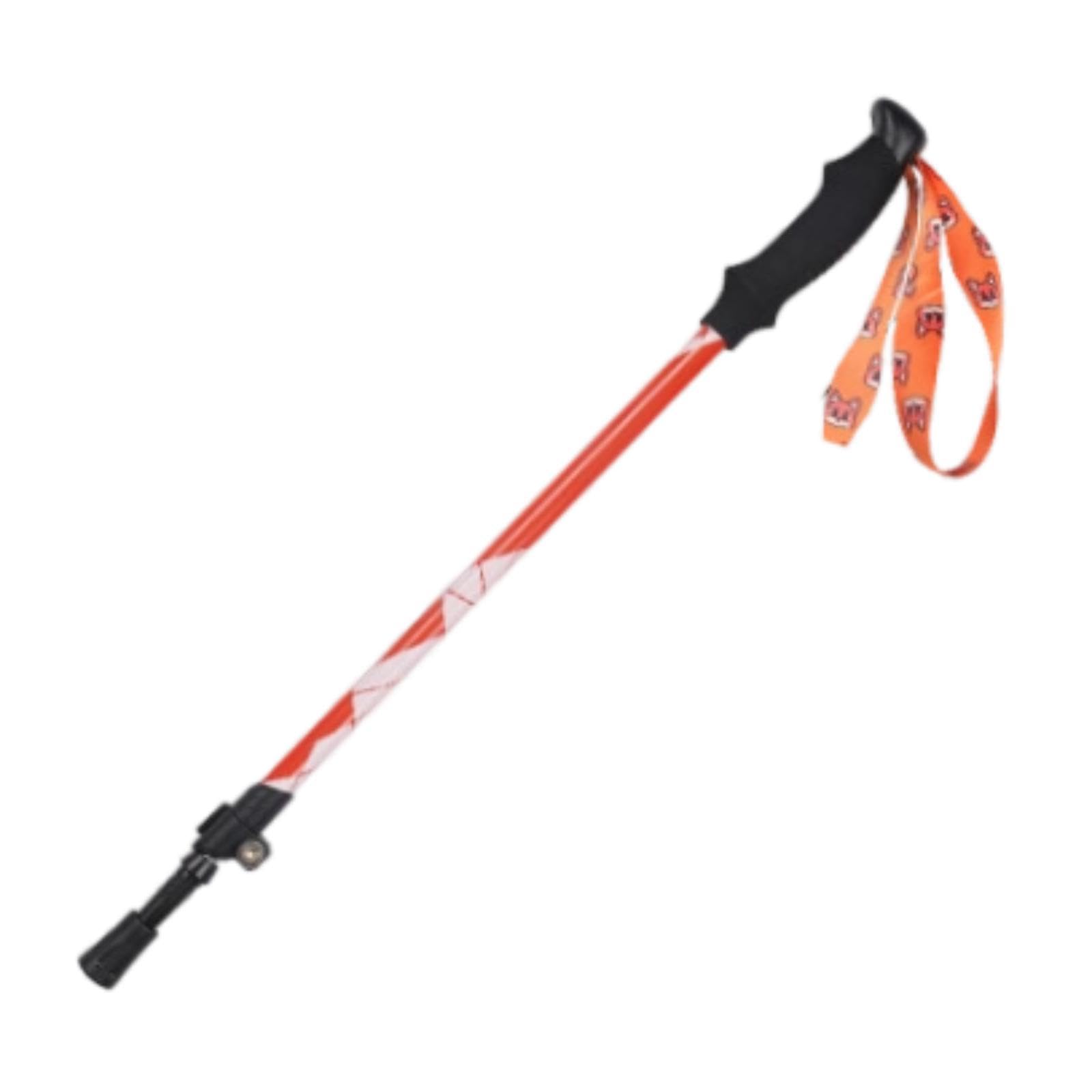 SECRET DESIRE Creations Telescopic Mountain Trekking Pole Walking Cane for Hiker Backpacker Climbing Orange-image-22