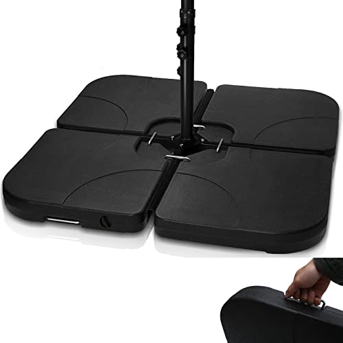 Joparri Soporte para sombrilla (80 kg, 4 Piezas, 1 Unidad), Color Negro