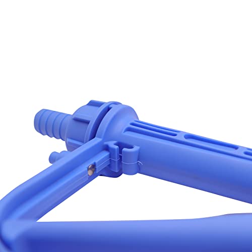 Image of 3 /4 inch Barb Plastic Manual Nozzle with 0.7 (18mm) Inch Stainless Steel Spout for Diesel Exhaust Fluid (DEF) /Antifreeze, Blue, Used for Ethanol Methanol Blend Diesel Industrial Dispensing