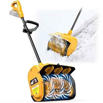 10-Inch Cordless Snow Shovel for Dewalt 20V Battery (No Battery), Portable Electric Snow Blower with 10" Width, 6" Depth, 20FT Throw Distance, -45° to 45° Throwing Angle Snow Shovel for Patio Driveway