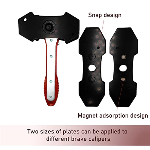 Lajiaoz Red Brake Caliper Press Tool - Universal Automotive Ratcheting Brake Caliper Compress Piston Spreader Tools And 360 Degree Swing Ratchet Hand Tool For Car Repair And Replace （With 2 Hangers） #TOP4