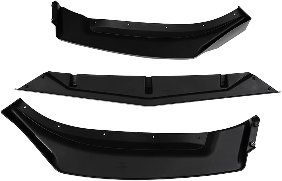 SCITOO 3PCS Front Bumper Lip Compatible for 2014-2018 for Mazda 3 Axela Front Lip Spoiler Glossy Black (PP) Plastic Air Dam