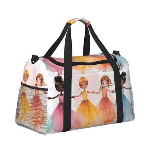 Colorful Girls Duffle Bag for Travel American Women Sports Gym Tote Carry On Bag Large Shoulder Weekend Overnight for Workout3