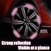 Zipelo 20PCS Reflective Car Wheel Decorative Stripe Stickers, Anti Scratch Vehicle Night Safety Warning Tape Decal, Automotive Exterior Tire Rims Sticker Accessories, Universal Fit (Pink)