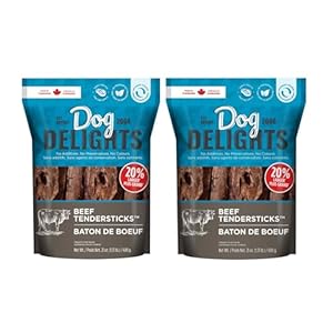 Dog Delights Beef Tendersticks Dog Treats – No Additives, No Preservatives, No Colours – 2 x 600g
